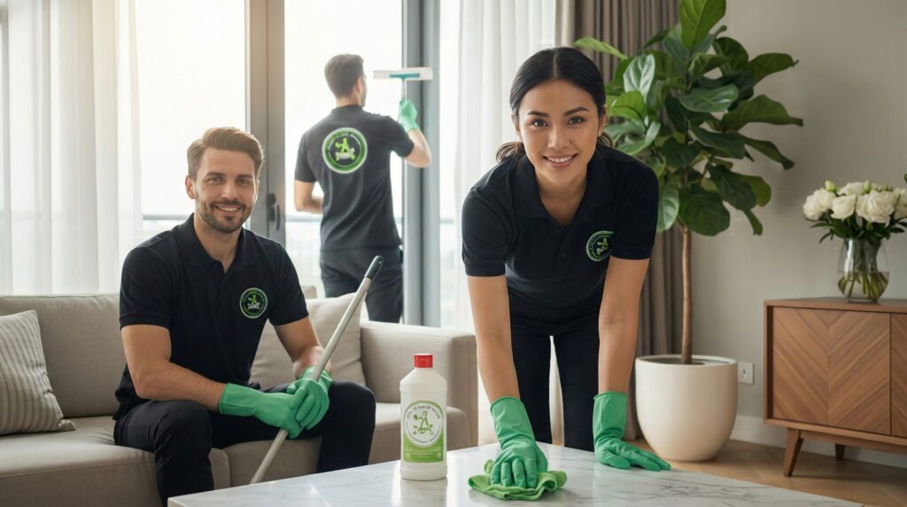 Echipă Eco Green Wipe - servicii curățenie ecologică Iași